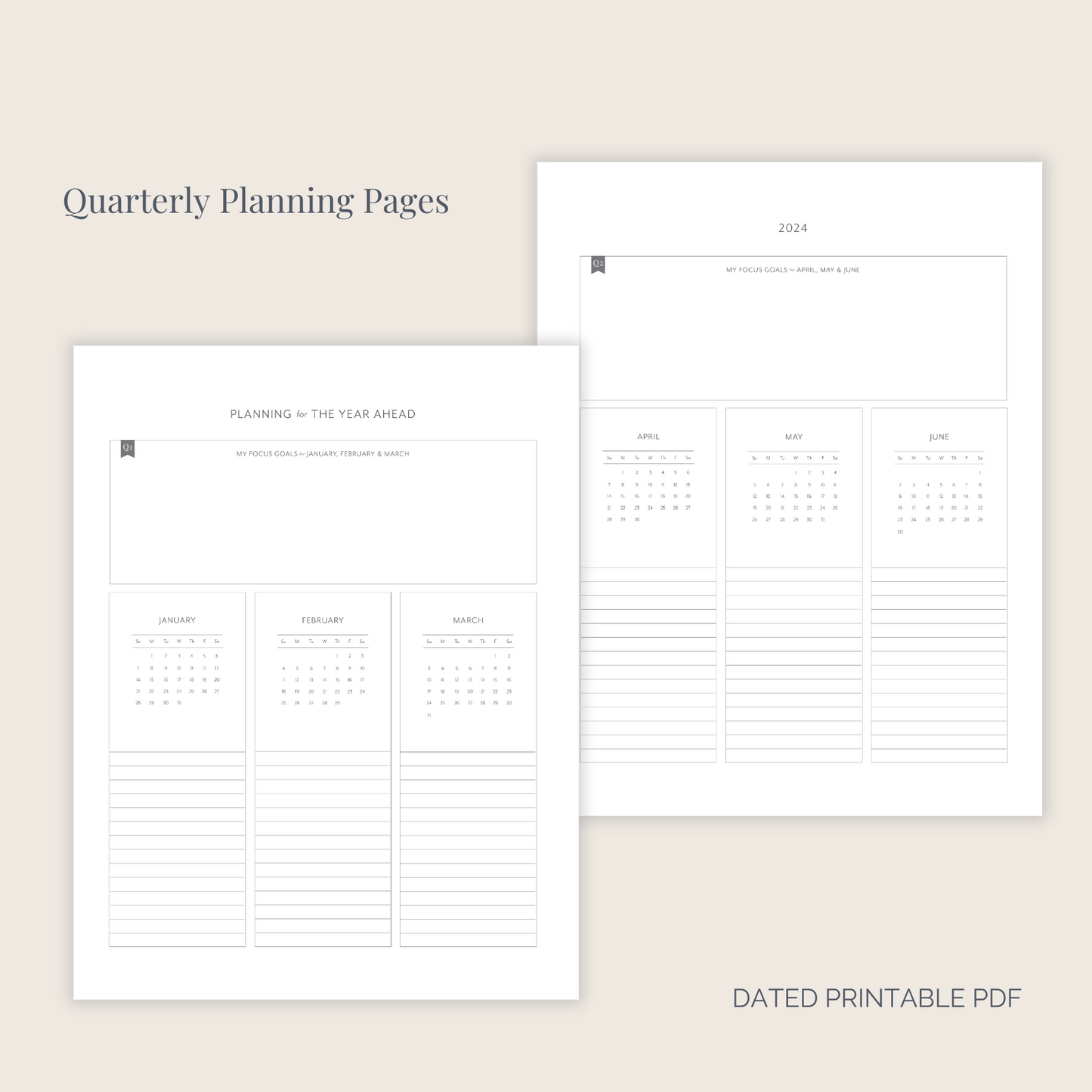 The Weekday Planner Printable (Letter Size)