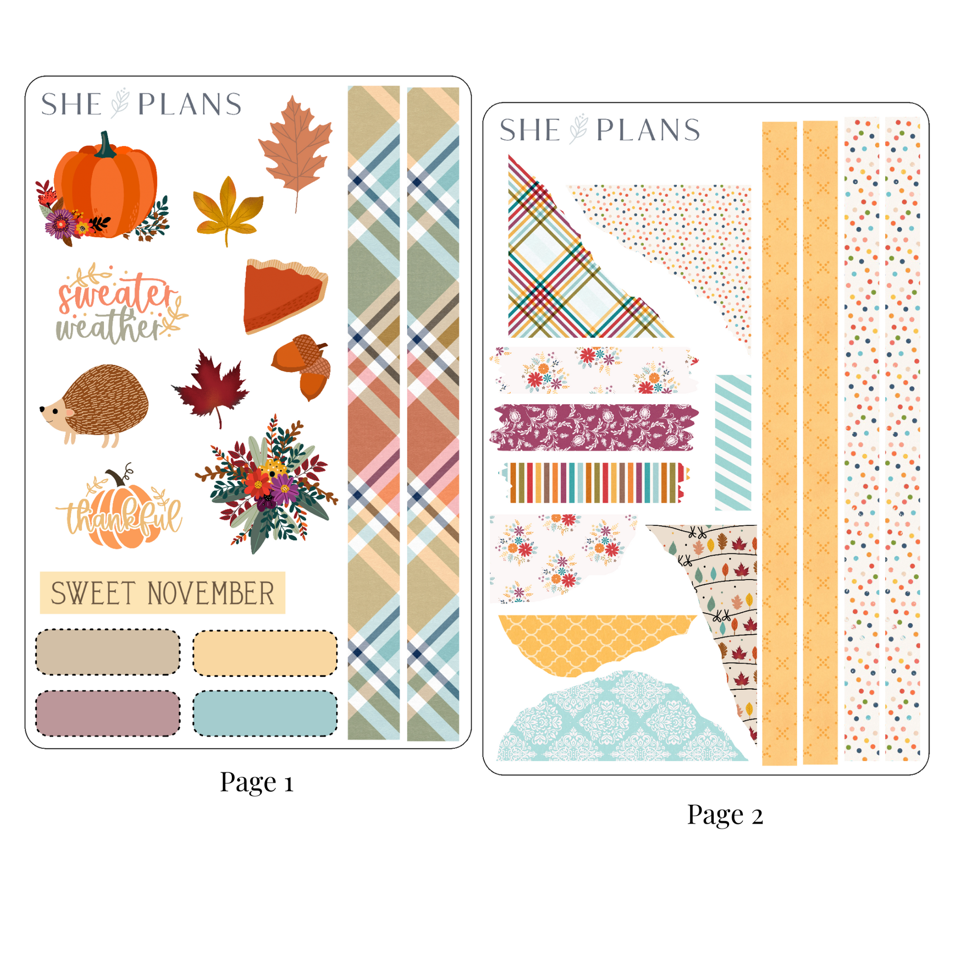 November Sticker Sheets