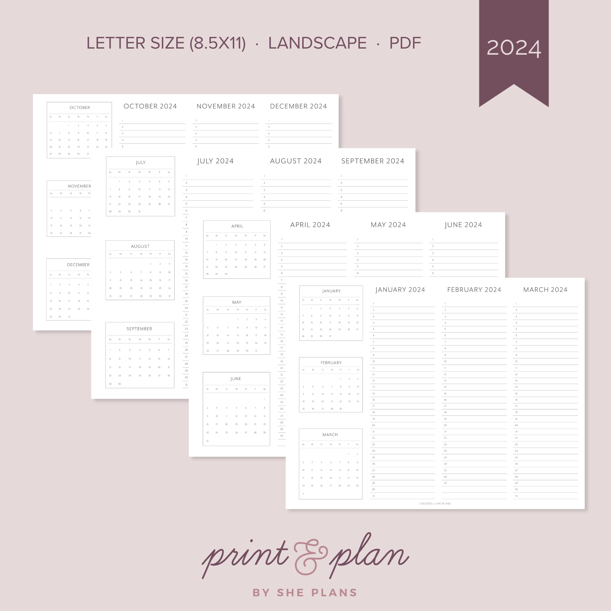 Q4 2024 Daily Planning Pages | A5 Planner Inserts