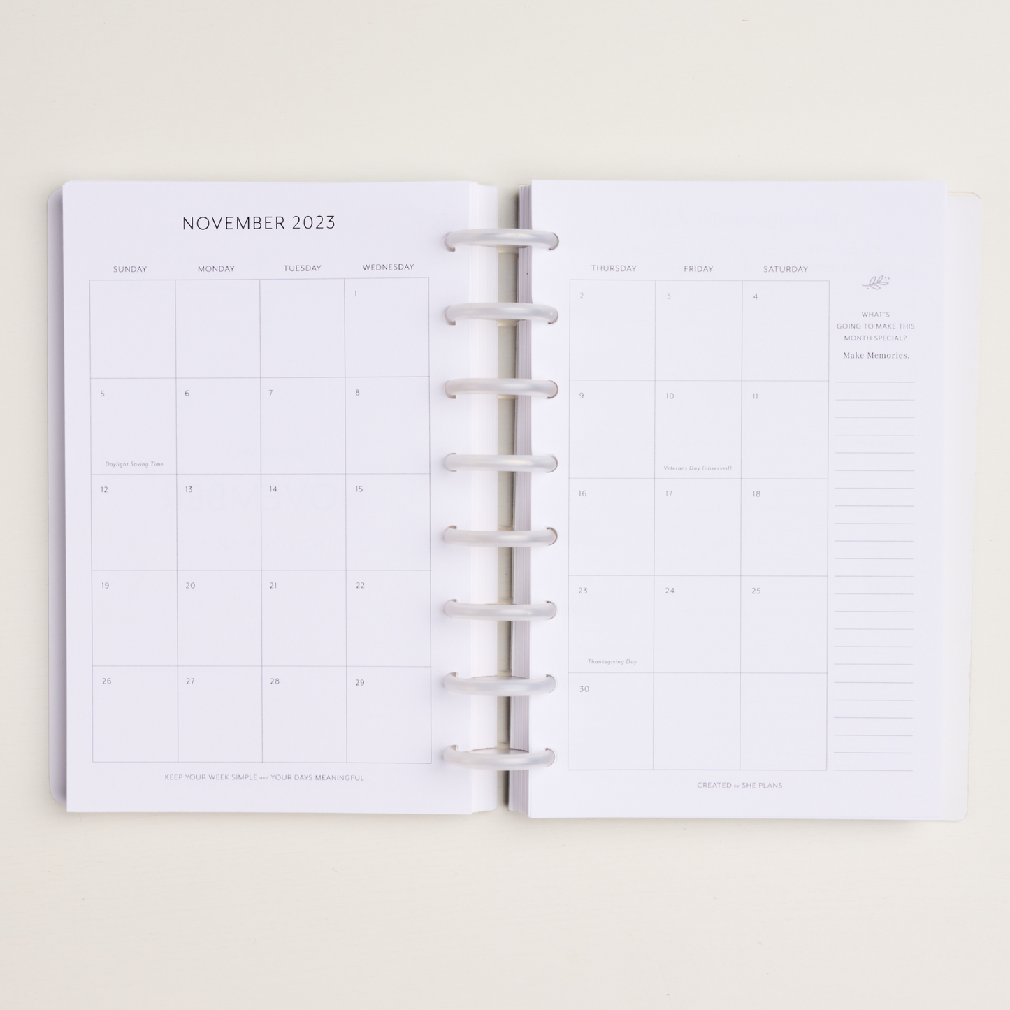 Dated Daily Planner Insert (Full Year 2026)