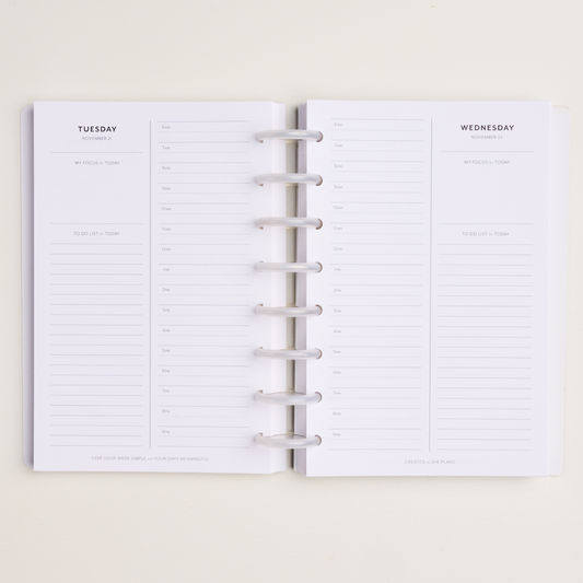 Dated Daily Planner Insert (Full Year 2026)