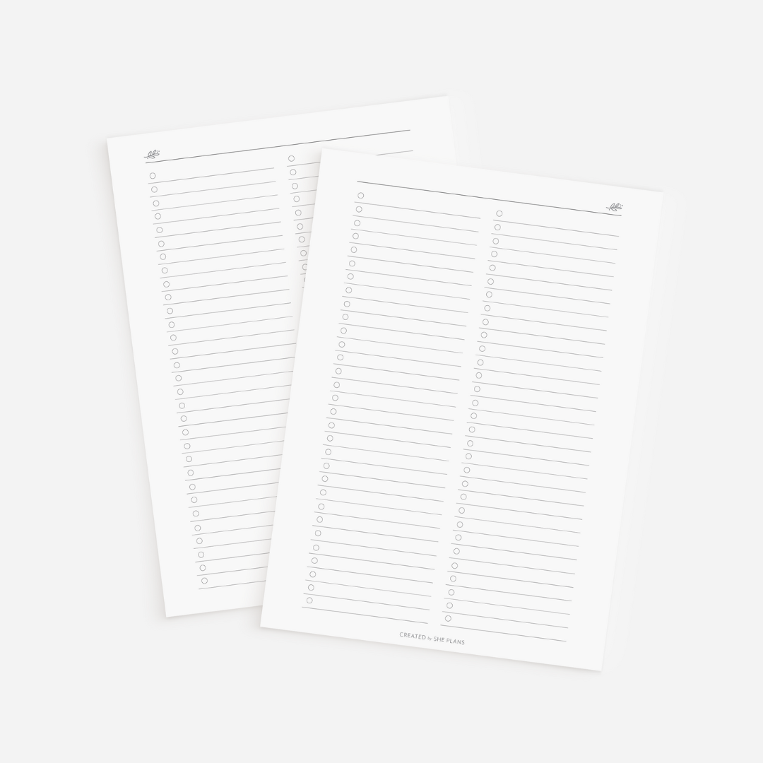 To Do List Inserts