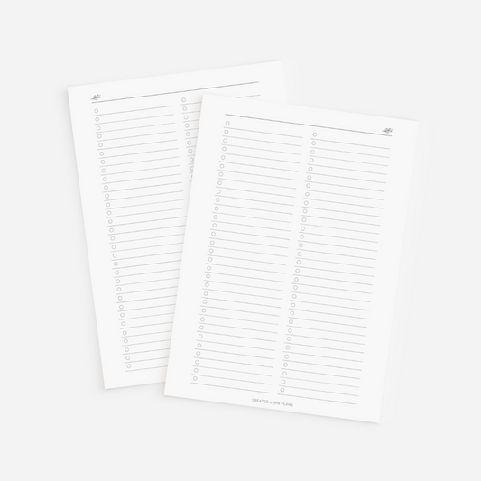 To Do List Inserts