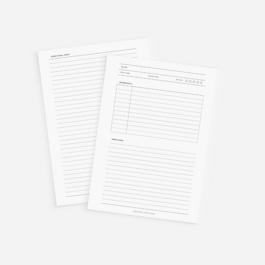 Recipe Insert