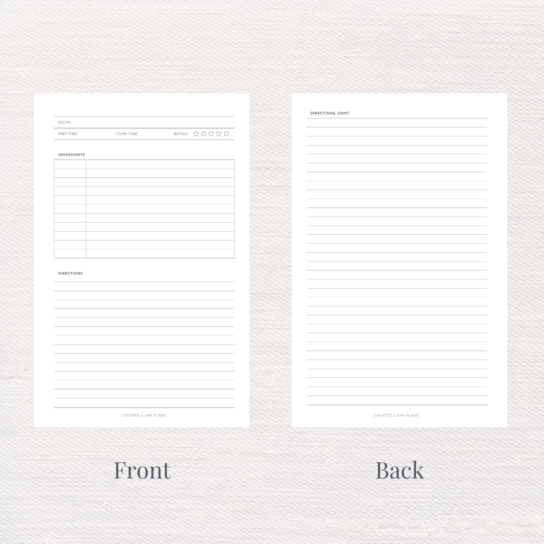Recipe Insert
