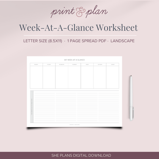 Week-at-a-glance PDF