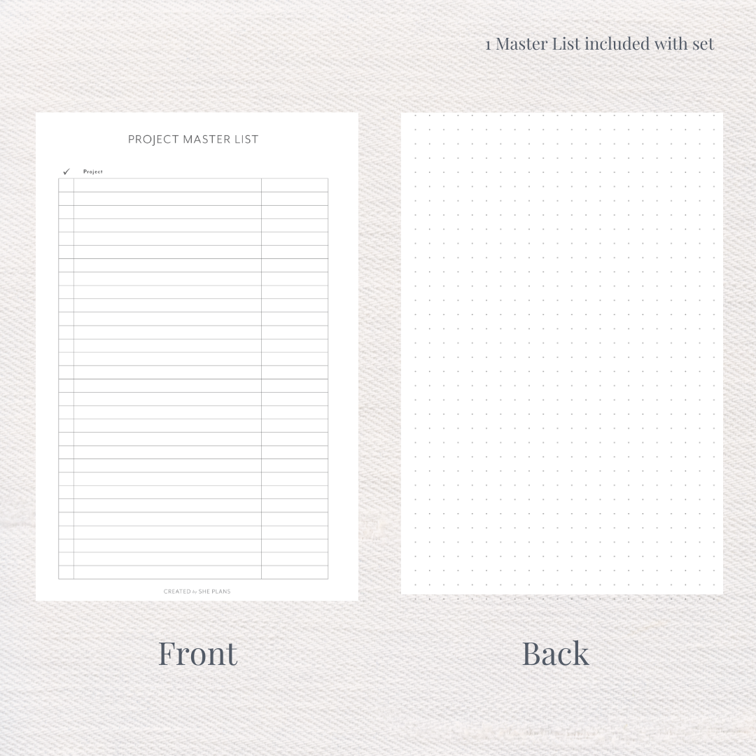 Project At-A-Glance Inserts