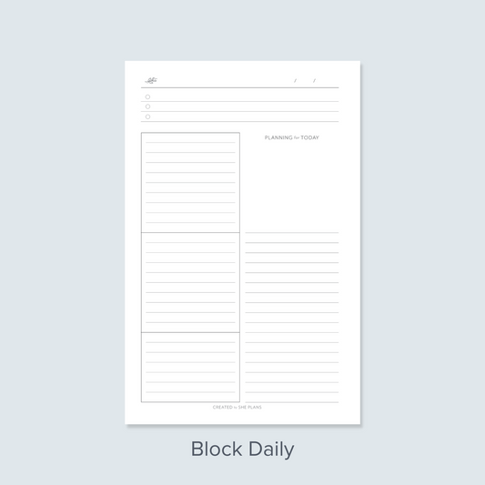 Block Daily Discbound Inserts (Quarterly Pack)