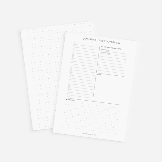 Monthly Business Overview Insert