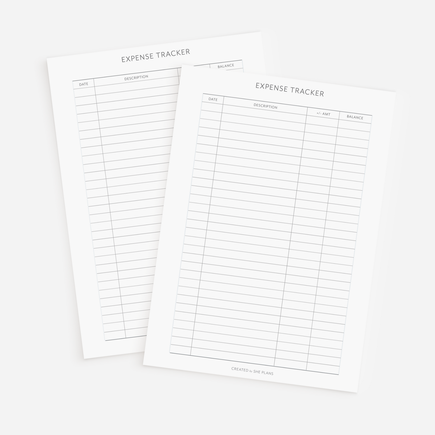 Expense Tracker Inserts