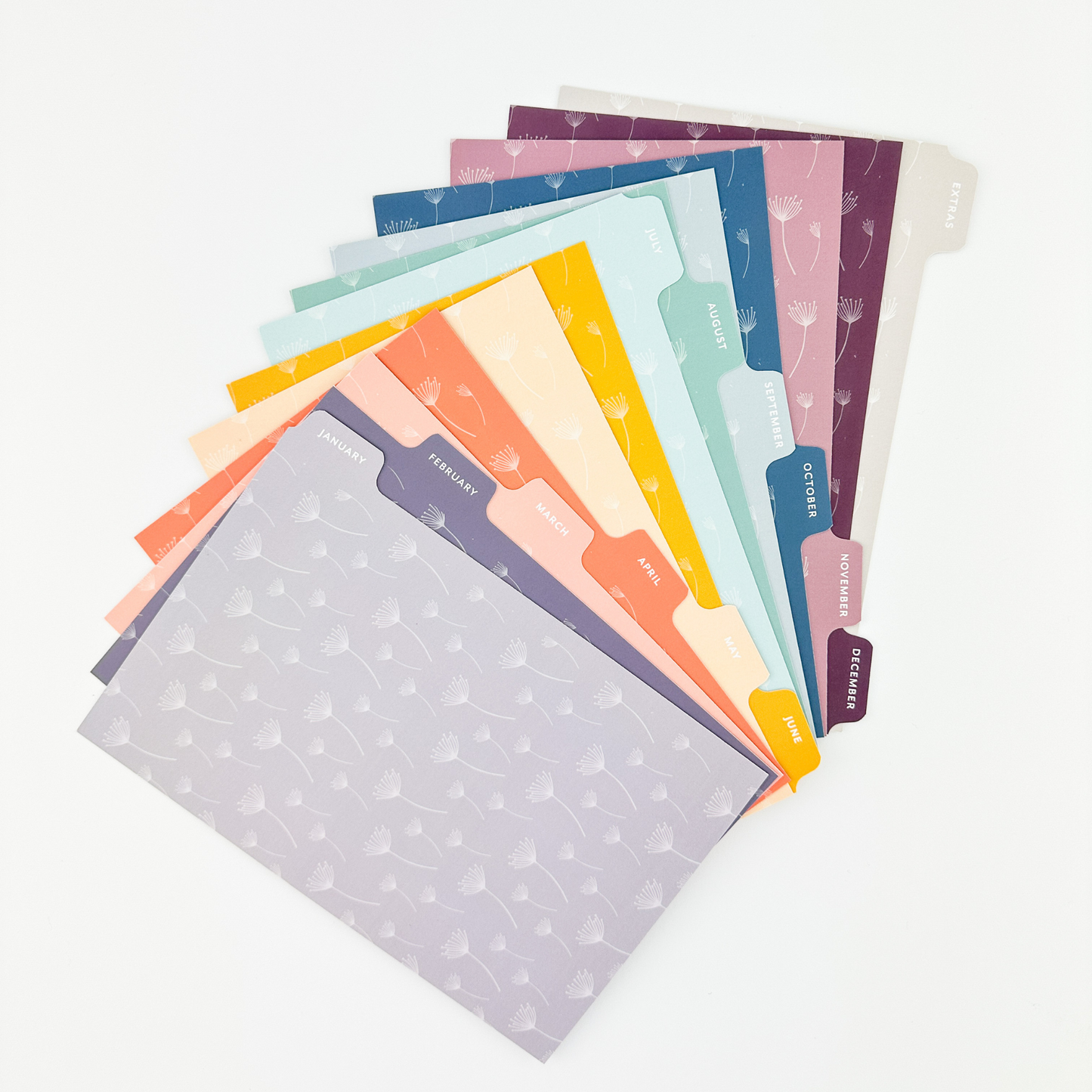 Half Letter Monthly Divider Tabs