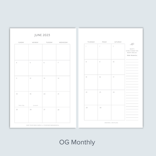 OG Monthly Discbound Inserts (6 Months)