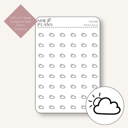 Partly Cloudy Icon Sticker