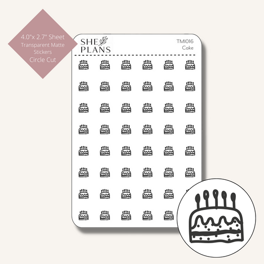 Circle Cut Cake Icon Sticker