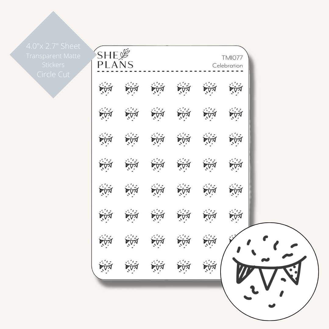 Celebration Icon Stickers (Transparent)