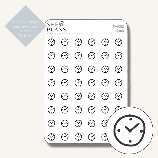 Clock Icon Stickers (Transparent)
