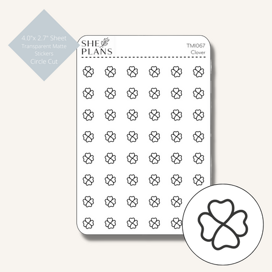 Clover Icon Stickers (Transparent)