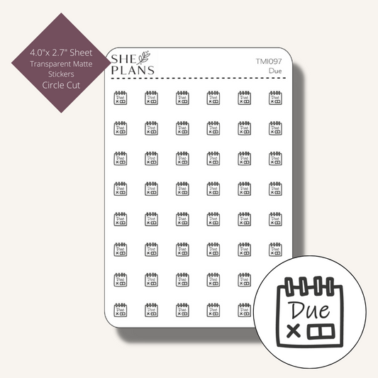 Due Icon Stickers (Transparent)