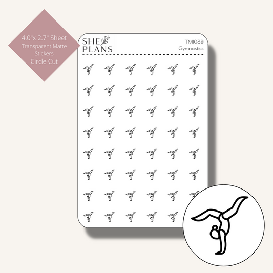 Gymnastics Icon Stickers (Transparent)