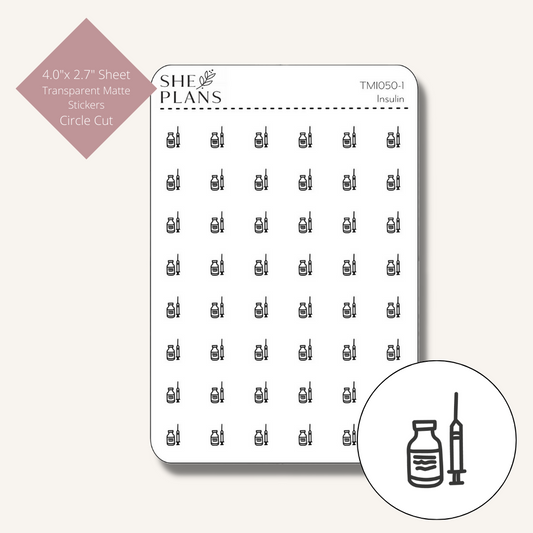 Insulin Icon Stickers (Transparent)