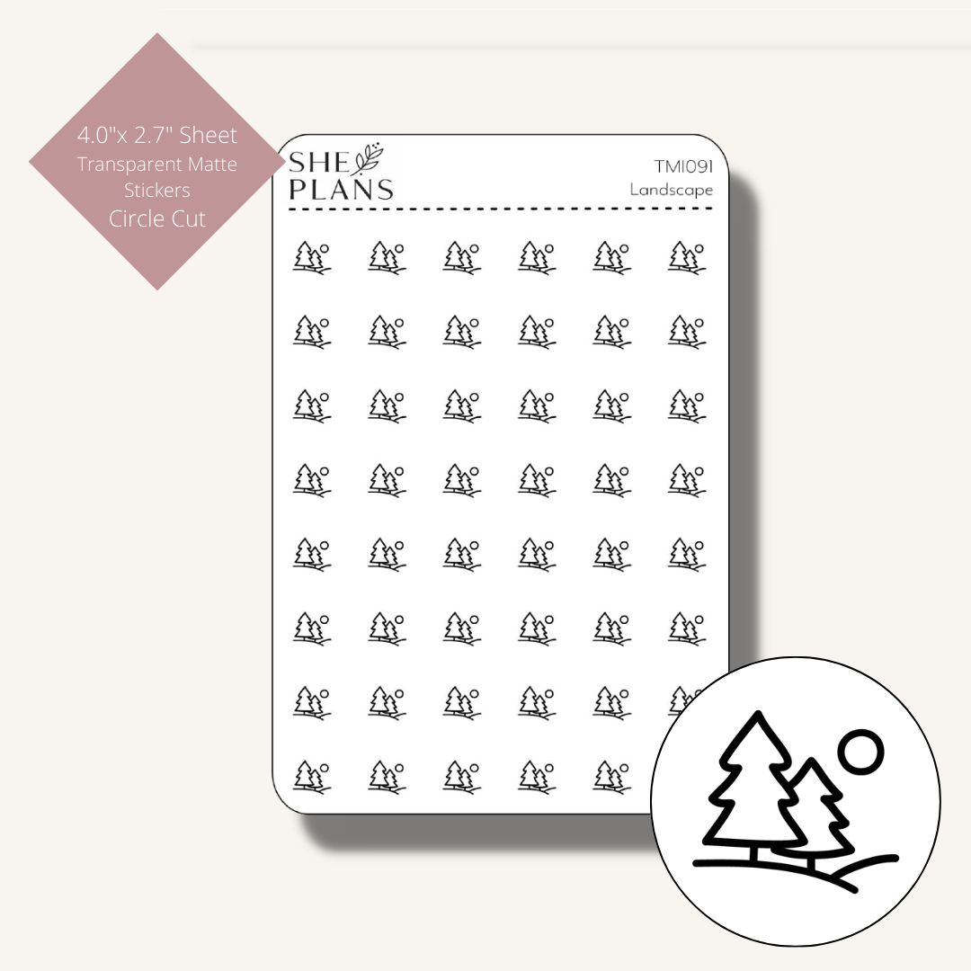 Landscape Icon Stickers (Transparent)