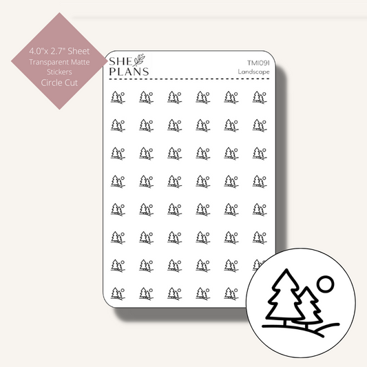 Landscape Icon Stickers (Transparent)