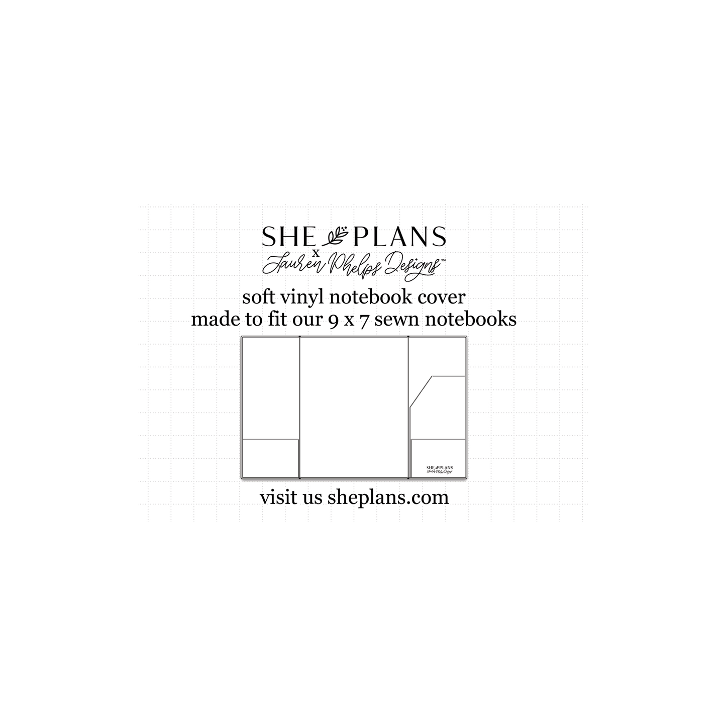 Clear Vinyl Planner Cover 9x7