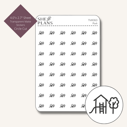 Circle Cut Park Icon Sticker