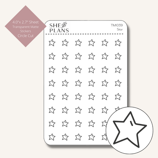 Star Circle Cut Icon Sticker