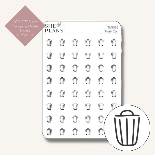 Trash Icon Stickers (Transparent)