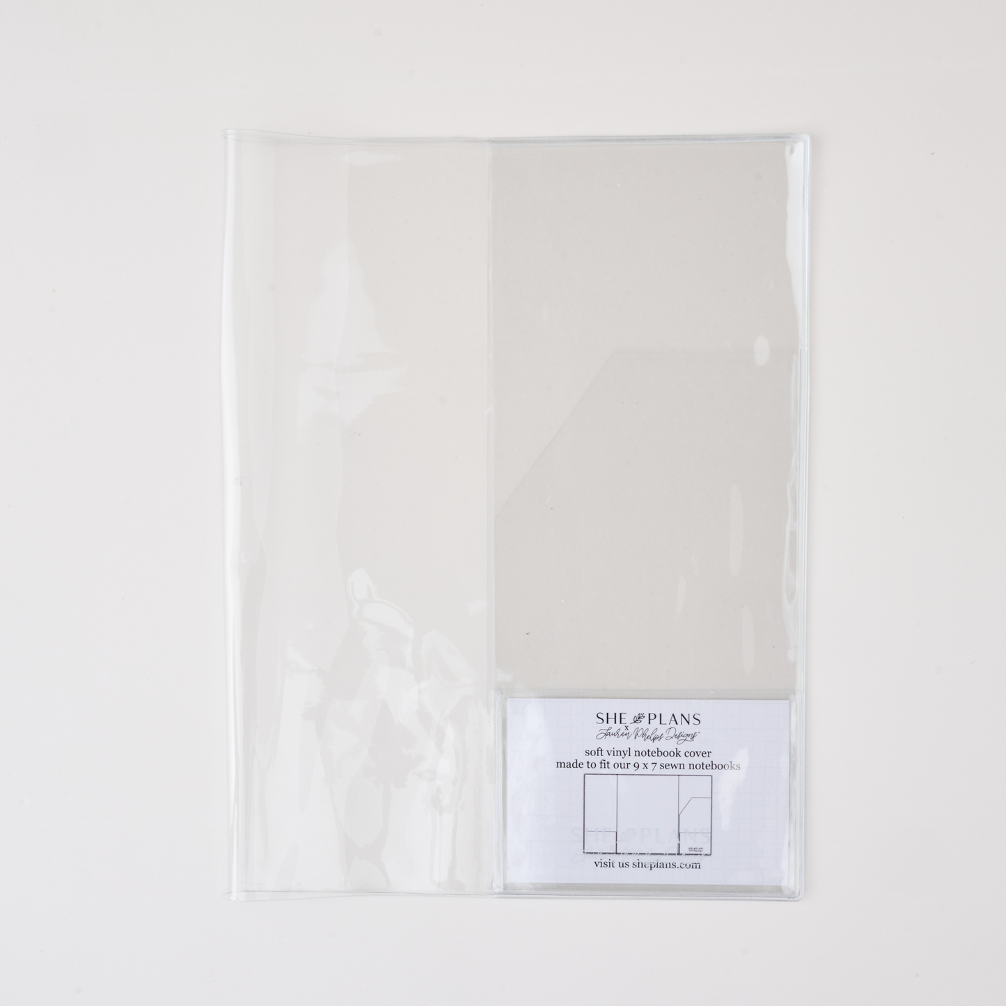 Clear Vinyl Planner Cover 9x7