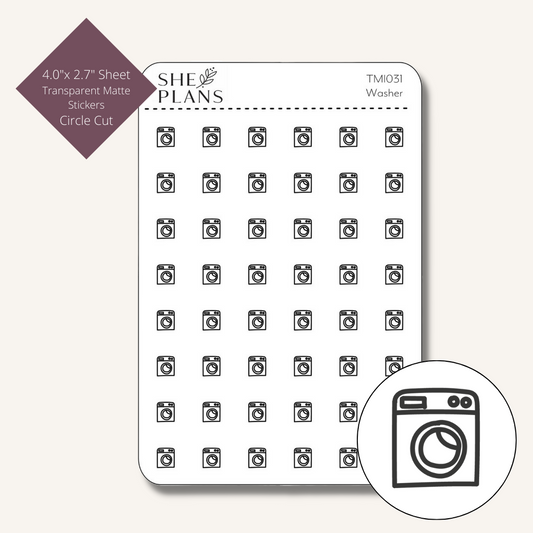 Washer Circle Cut Icon Stickers