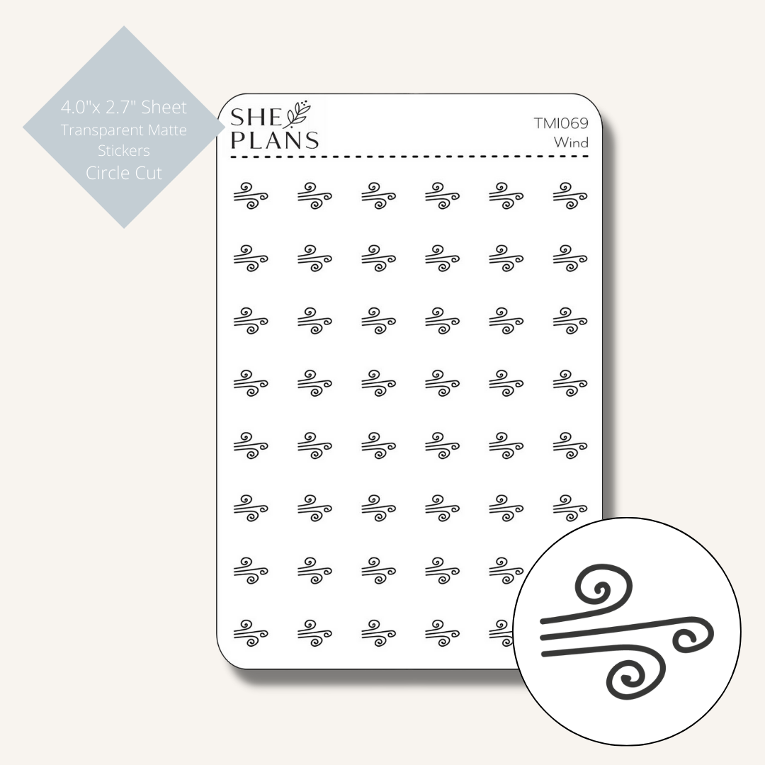 Wind Icon Stickers (Transparent)