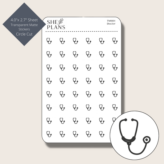 Doctor Transparent Circle Sticker