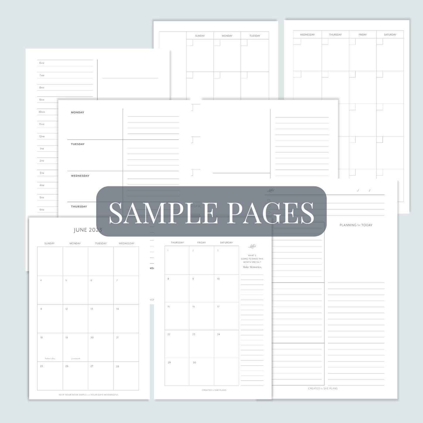 Sample Pack "Plan Your Way" Discbound Inserts