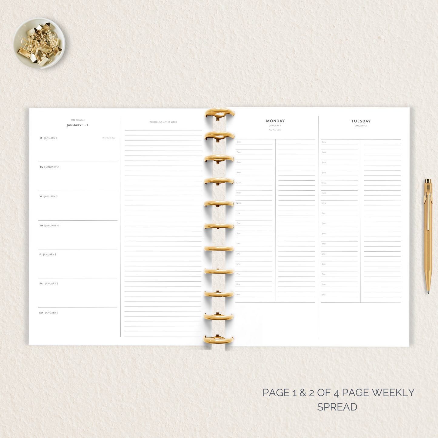 2Day Daily Planner Printable (Letter Size)