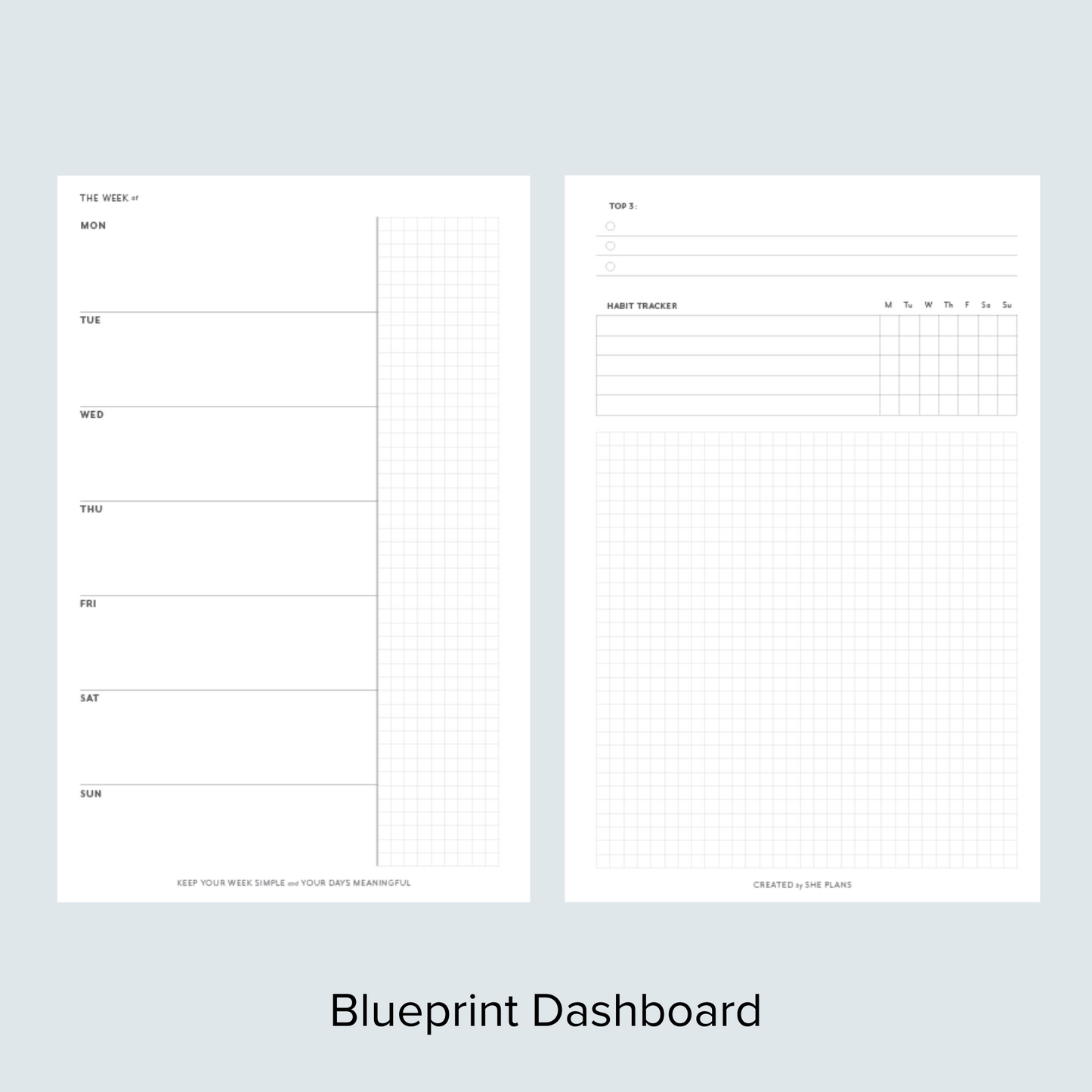 Blueprint Dashboard Discbound Inserts (6 Months)