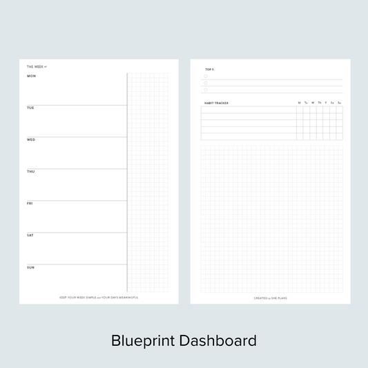 Blueprint Dashboard Discbound Inserts (6 Months)