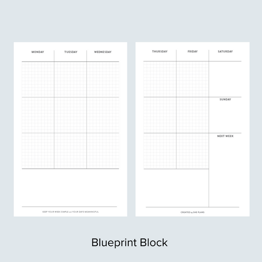 Blueprint Block Discbound Inserts (6 Months)