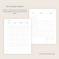 The Weekday Planner Printable (Letter Size)