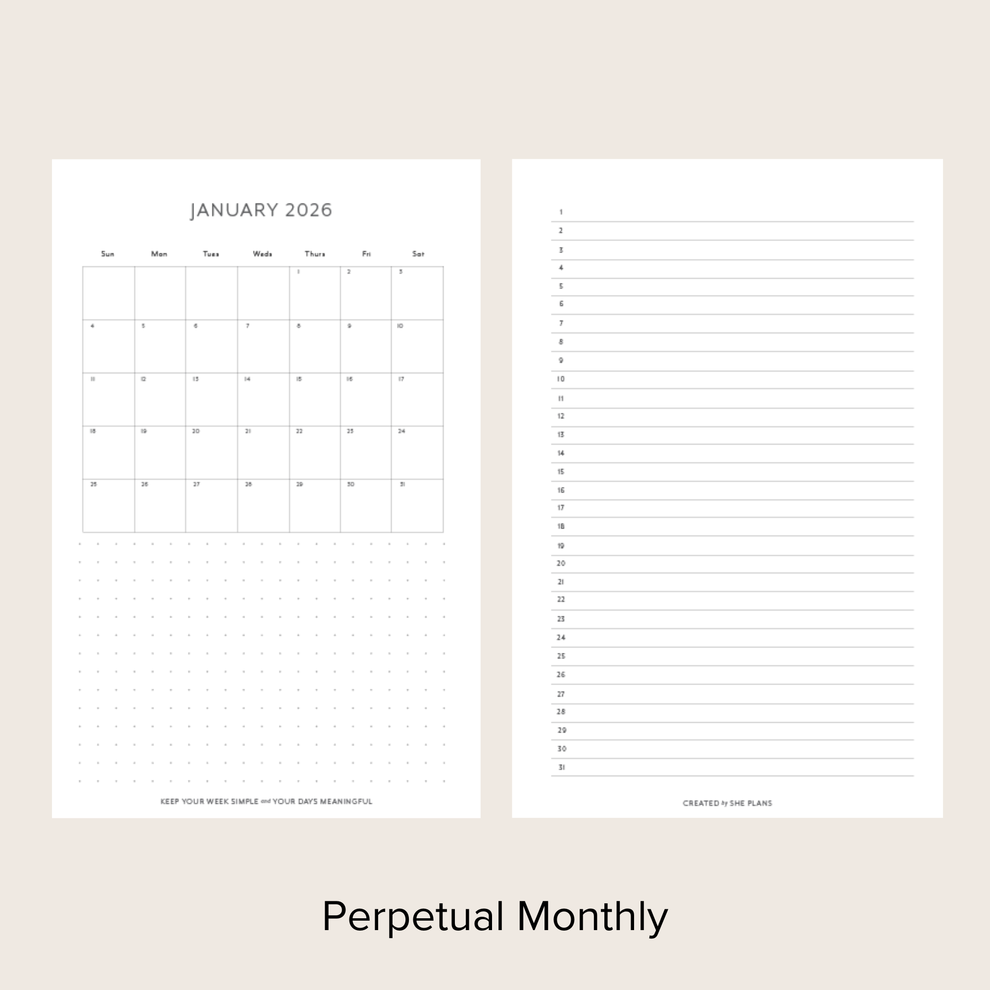Dated 2026 Weekly Blueprint Planner – She Plans