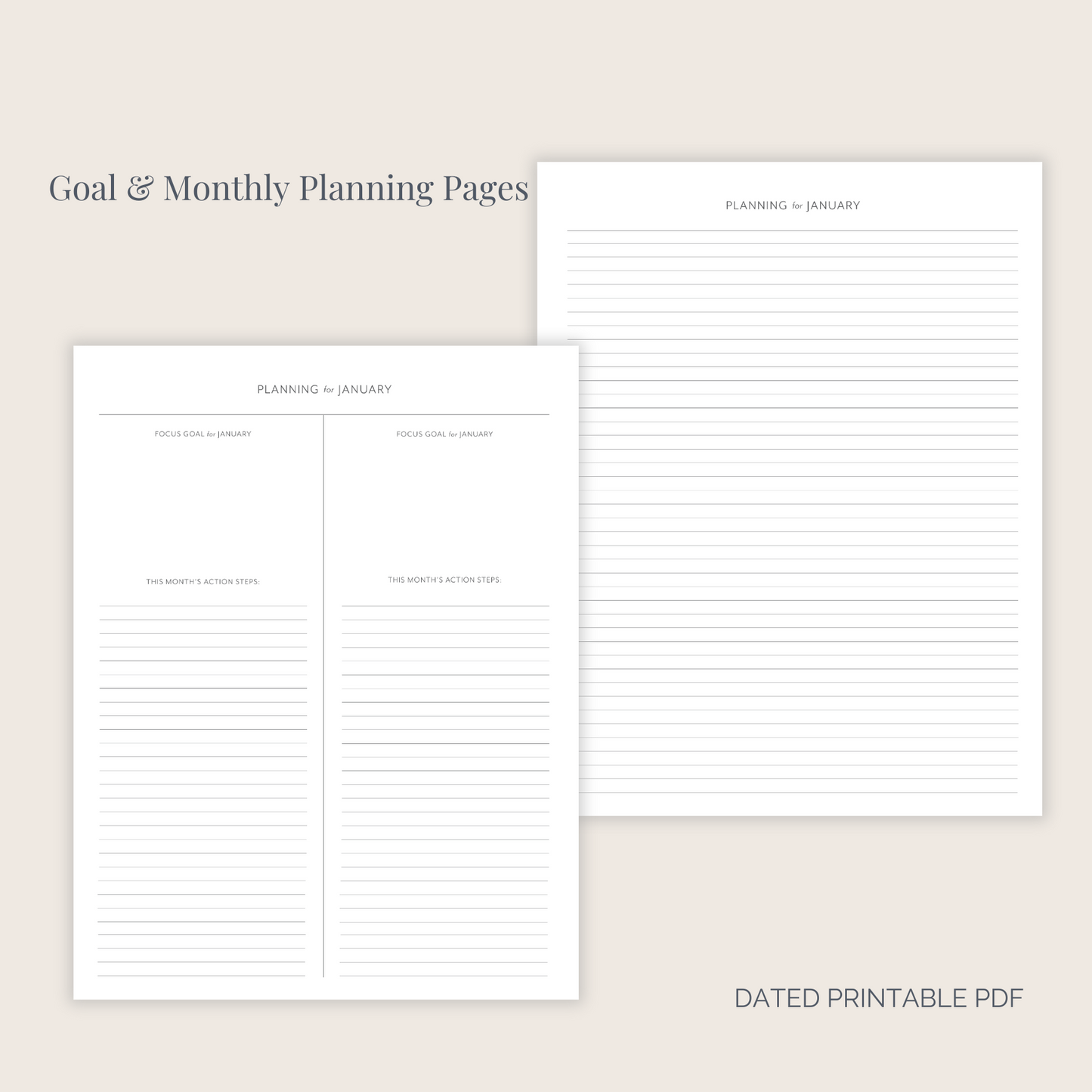 2Day Daily Planner Printable (Letter Size)