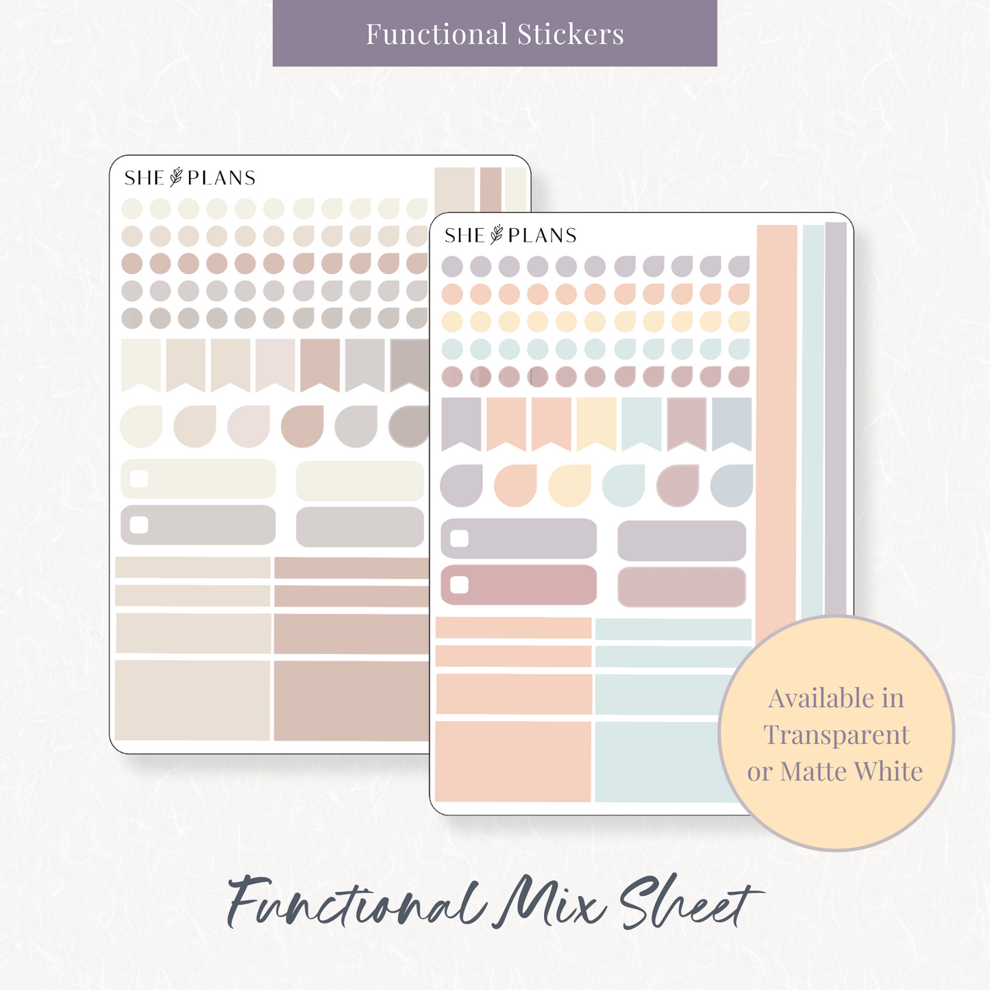 Functional Mix Sticker Sheet
