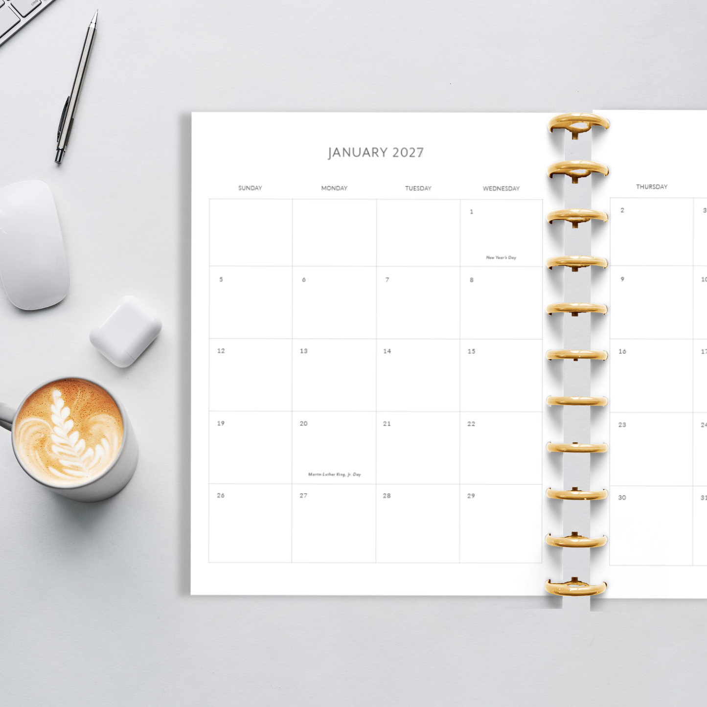 2027 Monthly Planner Printable
