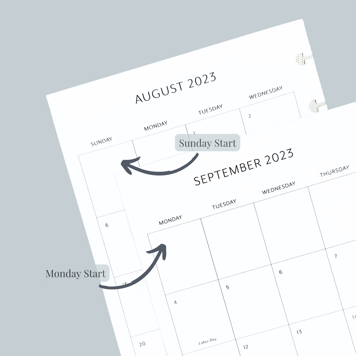 Undated Monthly Discbound Inserts (6 Months)