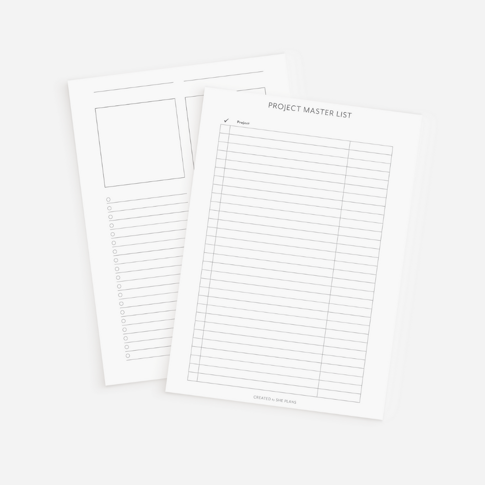 Project At-A-Glance Inserts – She Plans
