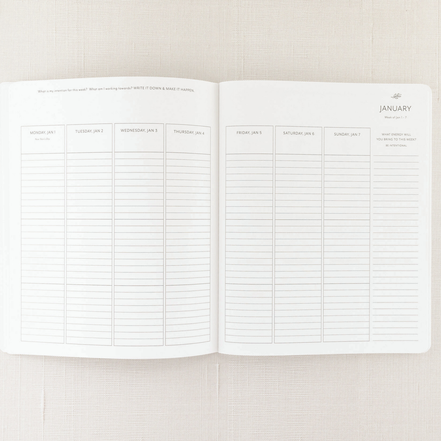 6 Month Dated Weekly Sewn Planner (Jan.-June 2024)