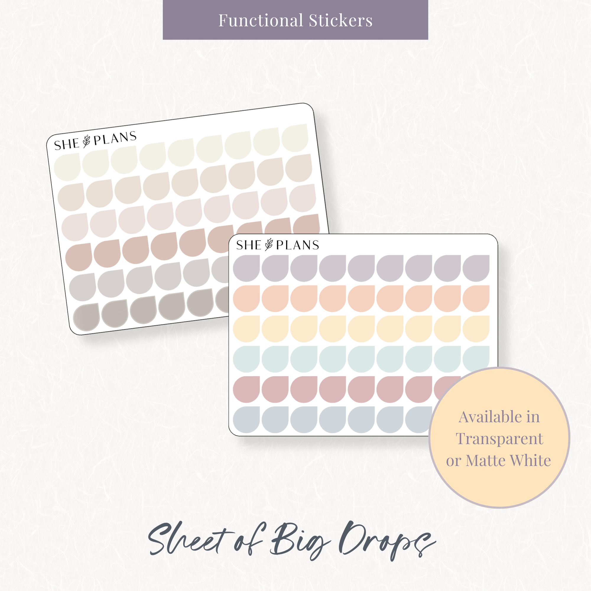 Big Drop Stickers – She Plans