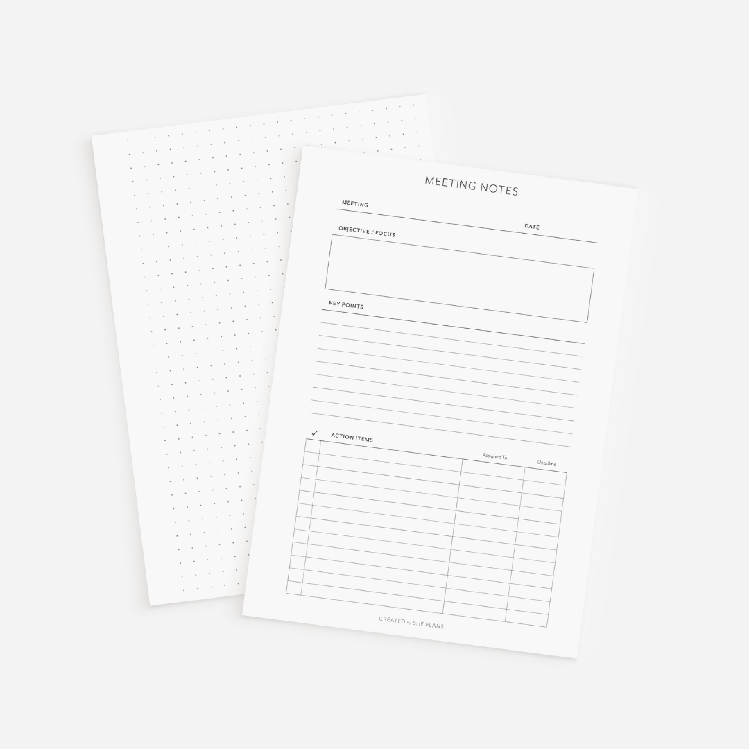 Meeting Note Tracker โ She Plans