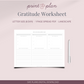 Gratitude Worksheet PDF